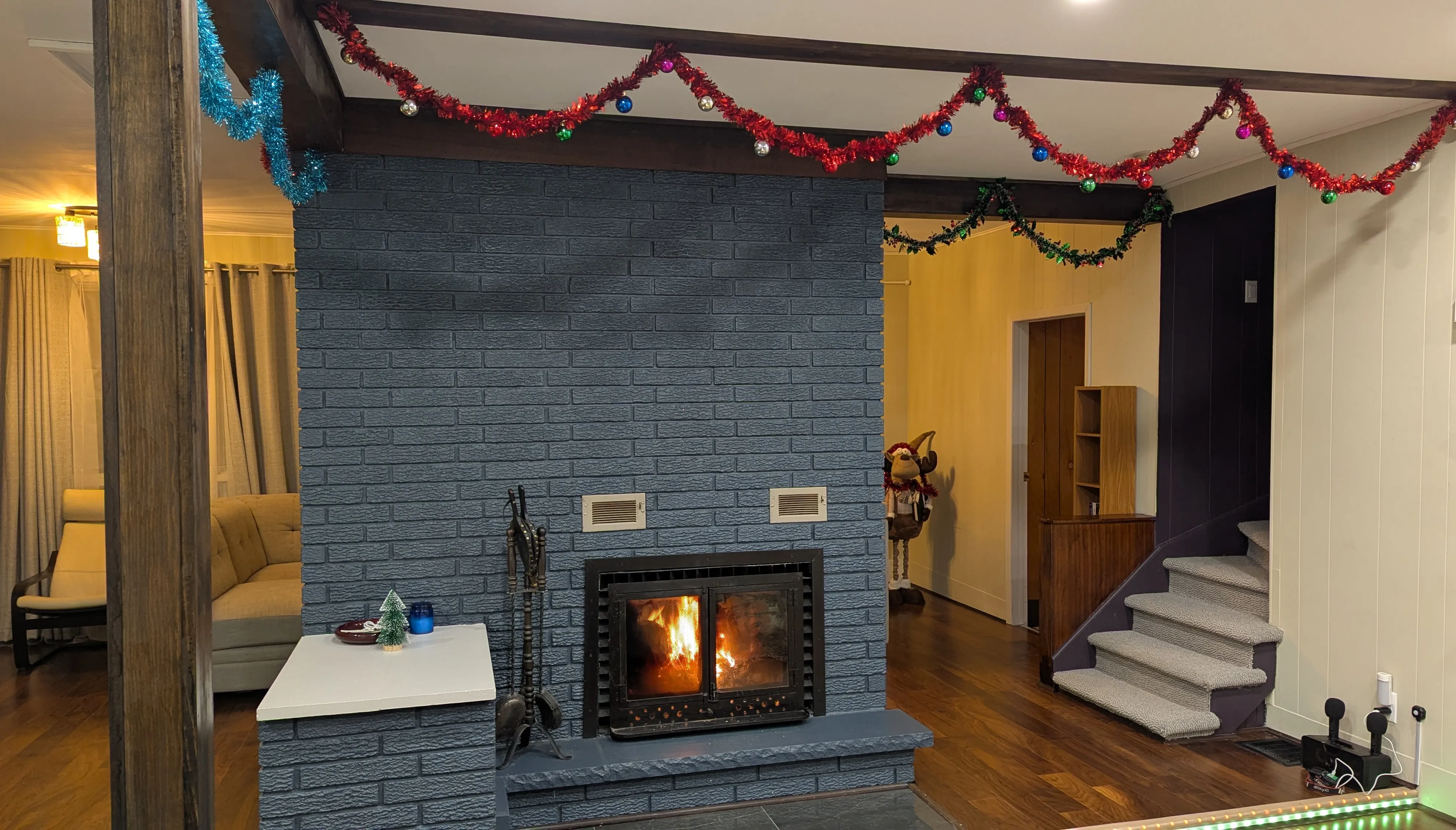 winter fireplace